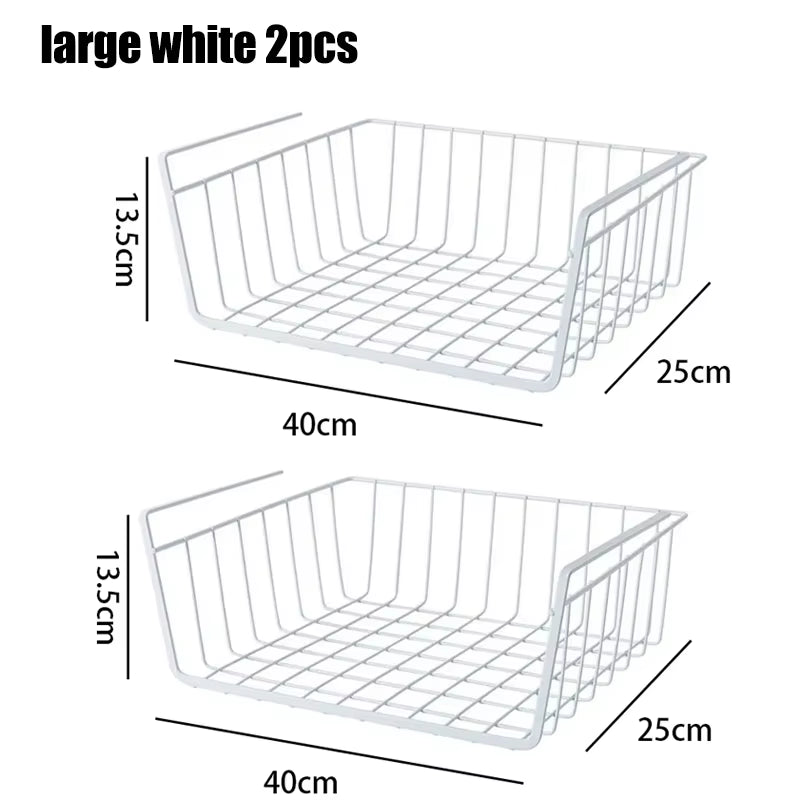 Suitable for Kitchen Bathroom Storage Hanging Basket Multifunctional Storage Rack Hanging Basket Bedroom Wardrobe Storage Basket