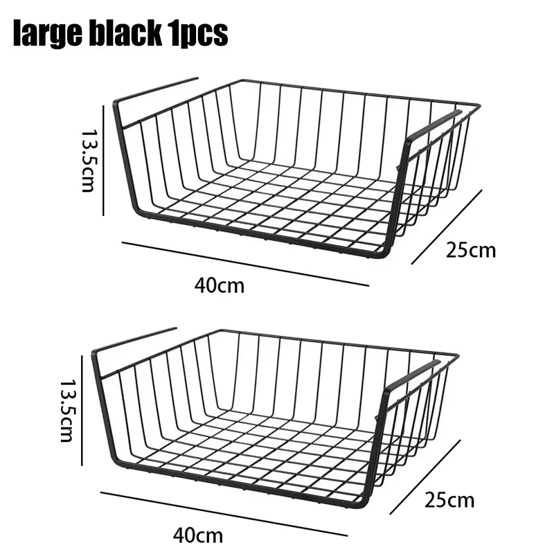 Suitable for Kitchen Bathroom Storage Hanging Basket Multifunctional Storage Rack Hanging Basket Bedroom Wardrobe Storage Basket
