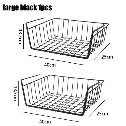 Suitable for Kitchen Bathroom Storage Hanging Basket Multifunctional Storage Rack Hanging Basket Bedroom Wardrobe Storage Basket