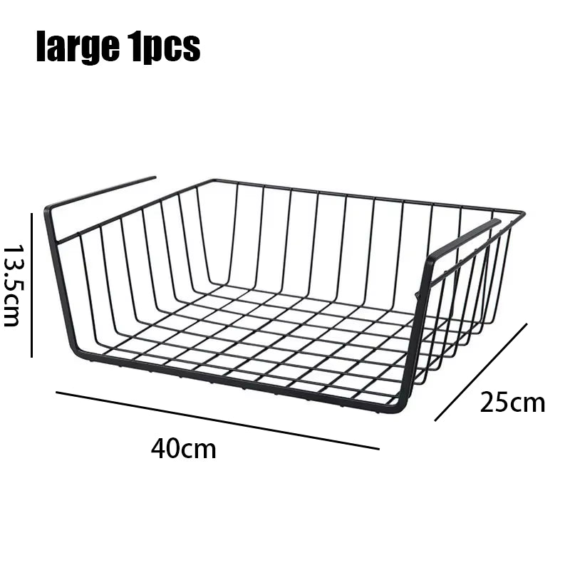 Suitable for Kitchen Bathroom Storage Hanging Basket Multifunctional Storage Rack Hanging Basket Bedroom Wardrobe Storage Basket