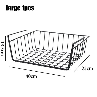 Suitable for Kitchen Bathroom Storage Hanging Basket Multifunctional Storage Rack Hanging Basket Bedroom Wardrobe Storage Basket