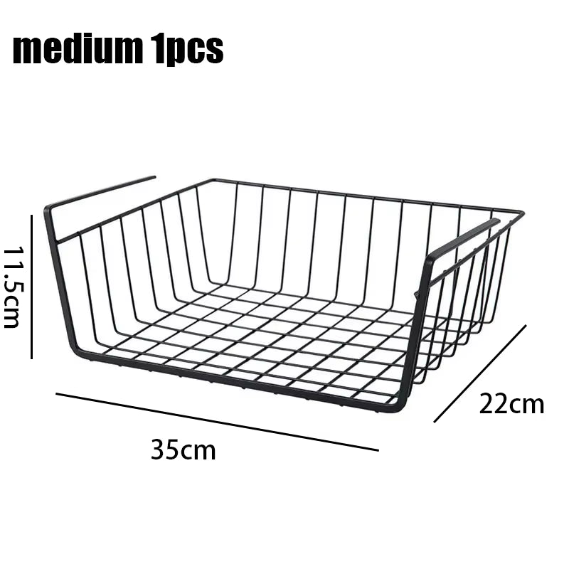 Suitable for Kitchen Bathroom Storage Hanging Basket Multifunctional Storage Rack Hanging Basket Bedroom Wardrobe Storage Basket
