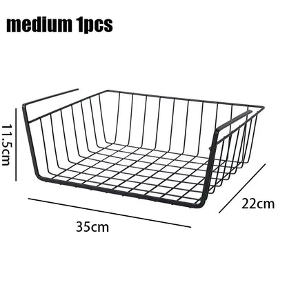 Suitable for Kitchen Bathroom Storage Hanging Basket Multifunctional Storage Rack Hanging Basket Bedroom Wardrobe Storage Basket