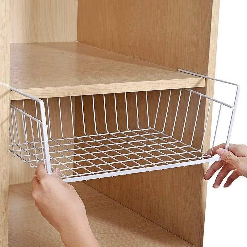 Suitable for Kitchen Bathroom Storage Hanging Basket Multifunctional Storage Rack Hanging Basket Bedroom Wardrobe Storage Basket