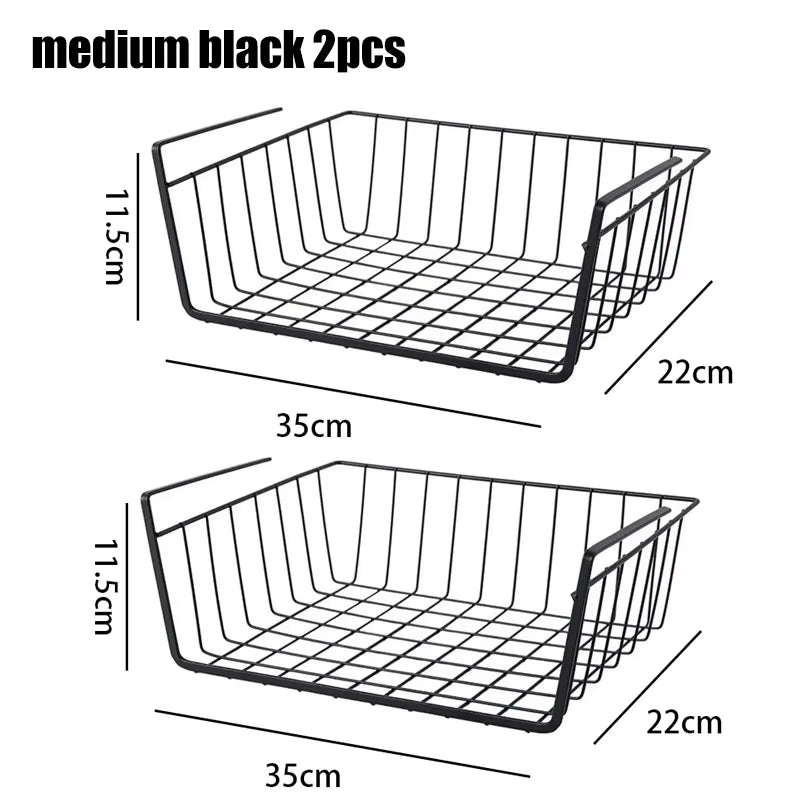 Suitable for Kitchen Bathroom Storage Hanging Basket Multifunctional Storage Rack Hanging Basket Bedroom Wardrobe Storage Basket