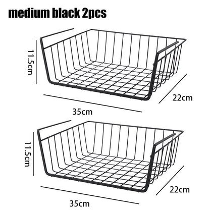 Suitable for Kitchen Bathroom Storage Hanging Basket Multifunctional Storage Rack Hanging Basket Bedroom Wardrobe Storage Basket
