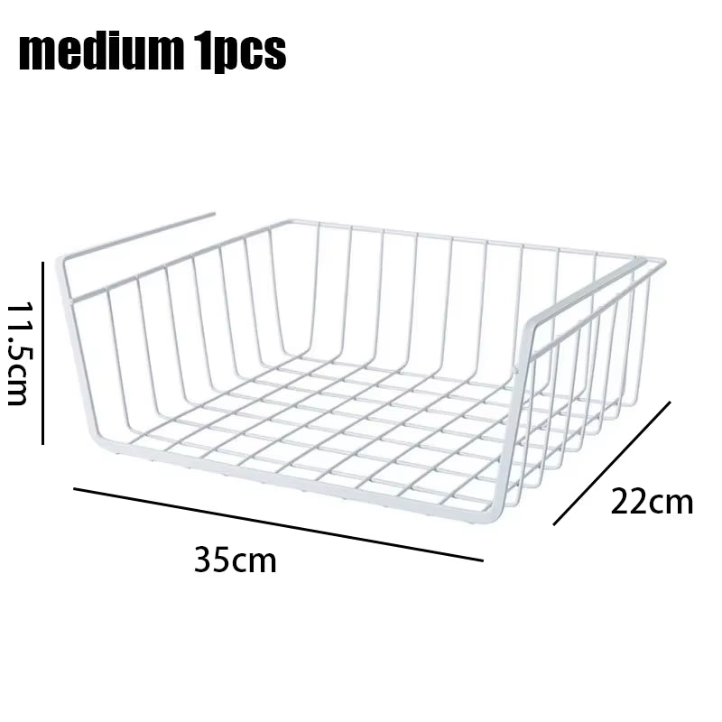Suitable for Kitchen Bathroom Storage Hanging Basket Multifunctional Storage Rack Hanging Basket Bedroom Wardrobe Storage Basket