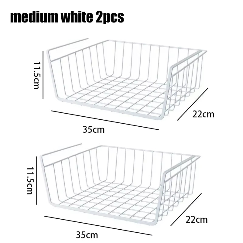 Suitable for Kitchen Bathroom Storage Hanging Basket Multifunctional Storage Rack Hanging Basket Bedroom Wardrobe Storage Basket