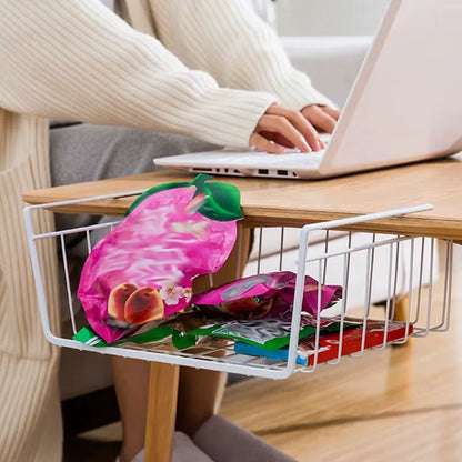 Suitable for Kitchen Bathroom Storage Hanging Basket Multifunctional Storage Rack Hanging Basket Bedroom Wardrobe Storage Basket